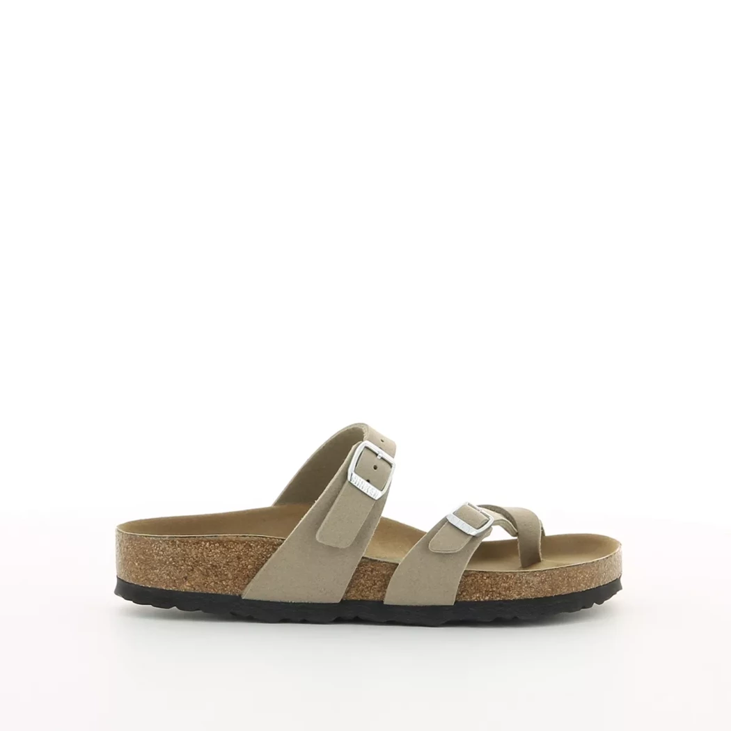 Image (2) de la chaussures Birkenstock - Mules et Sabots Taupe en Cuir synthétique