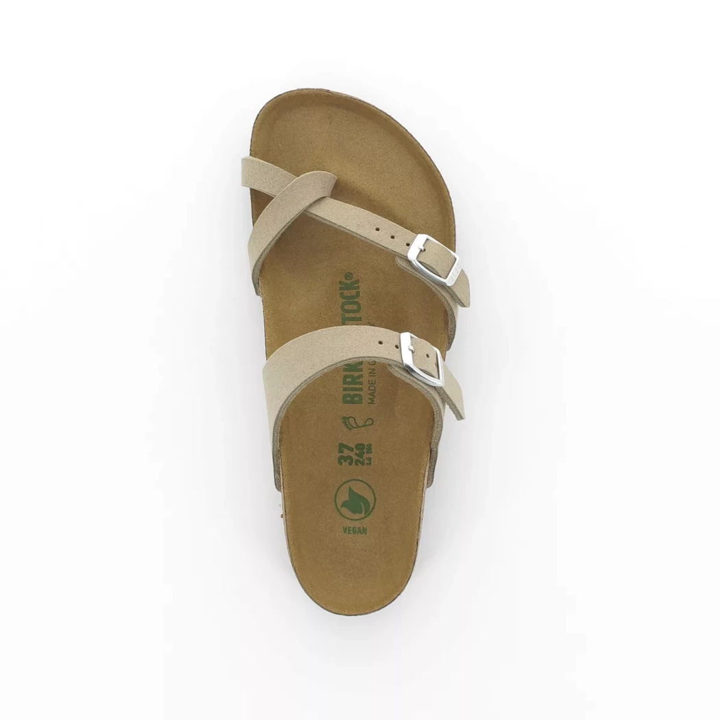 Image (6) de la chaussures Birkenstock - Mules et Sabots Taupe en Cuir synthétique