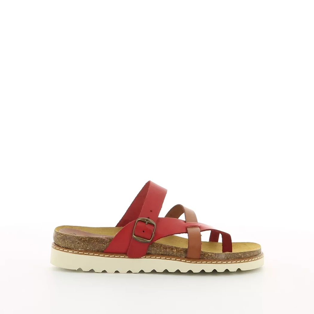 Image (2) de la chaussures Terre d'Epices - Mules et Sabots Rouge en Cuir