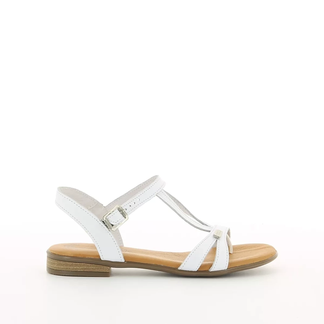 Image (2) de la chaussures Simplement B - Sandales et Nu-Pieds Blanc en Cuir