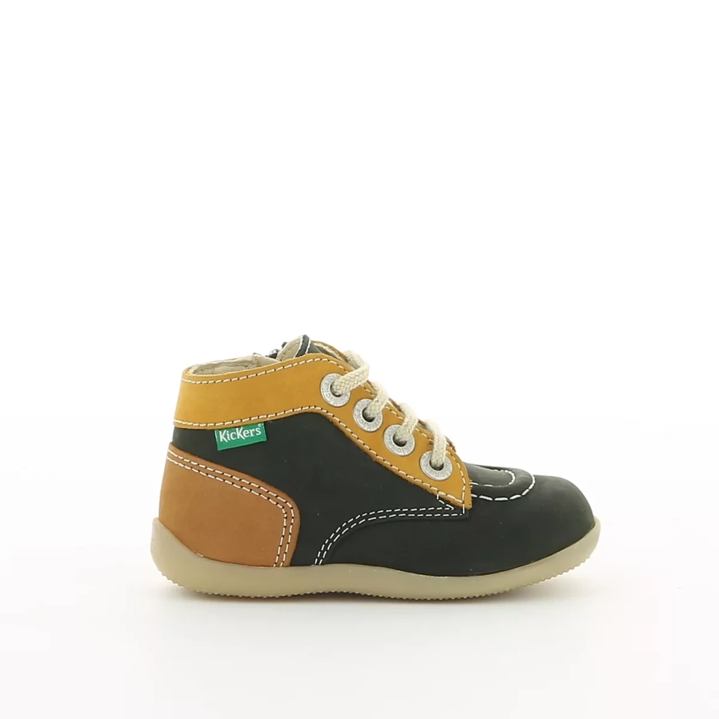 Image (2) de la chaussures Kickers - Bottines Vert en Cuir nubuck