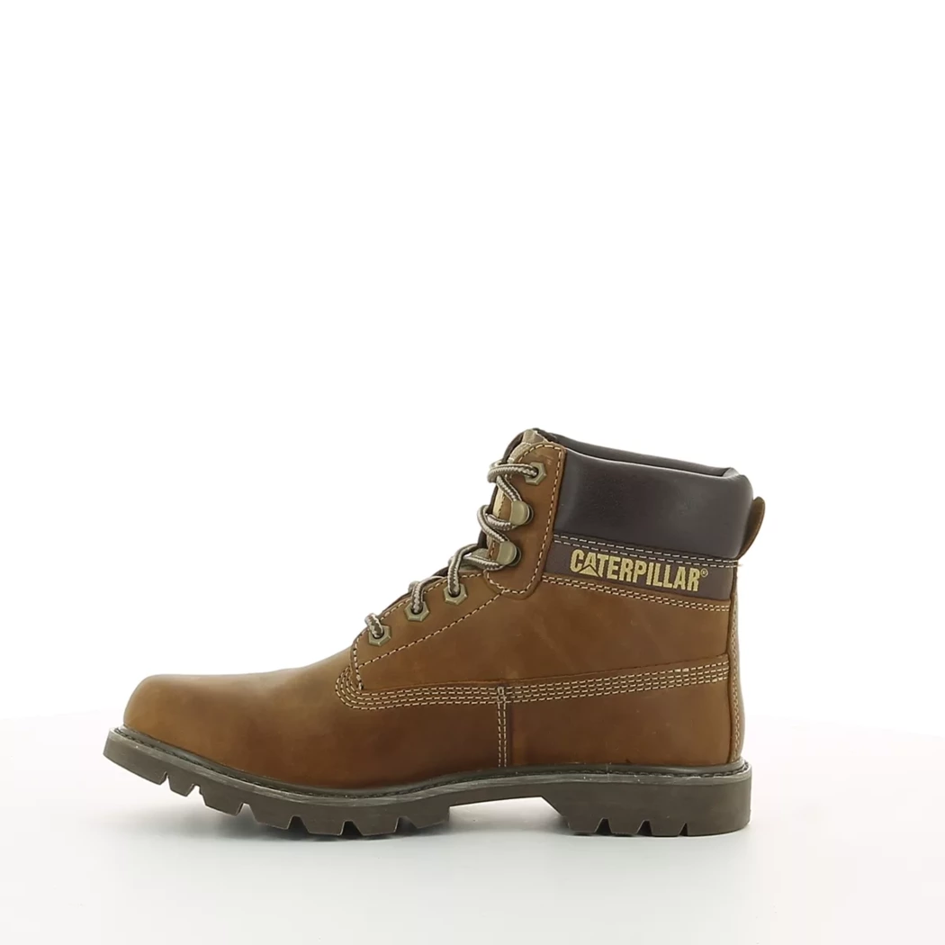 Image (4) de la chaussures Caterpillar - Bottines Marron en Cuir