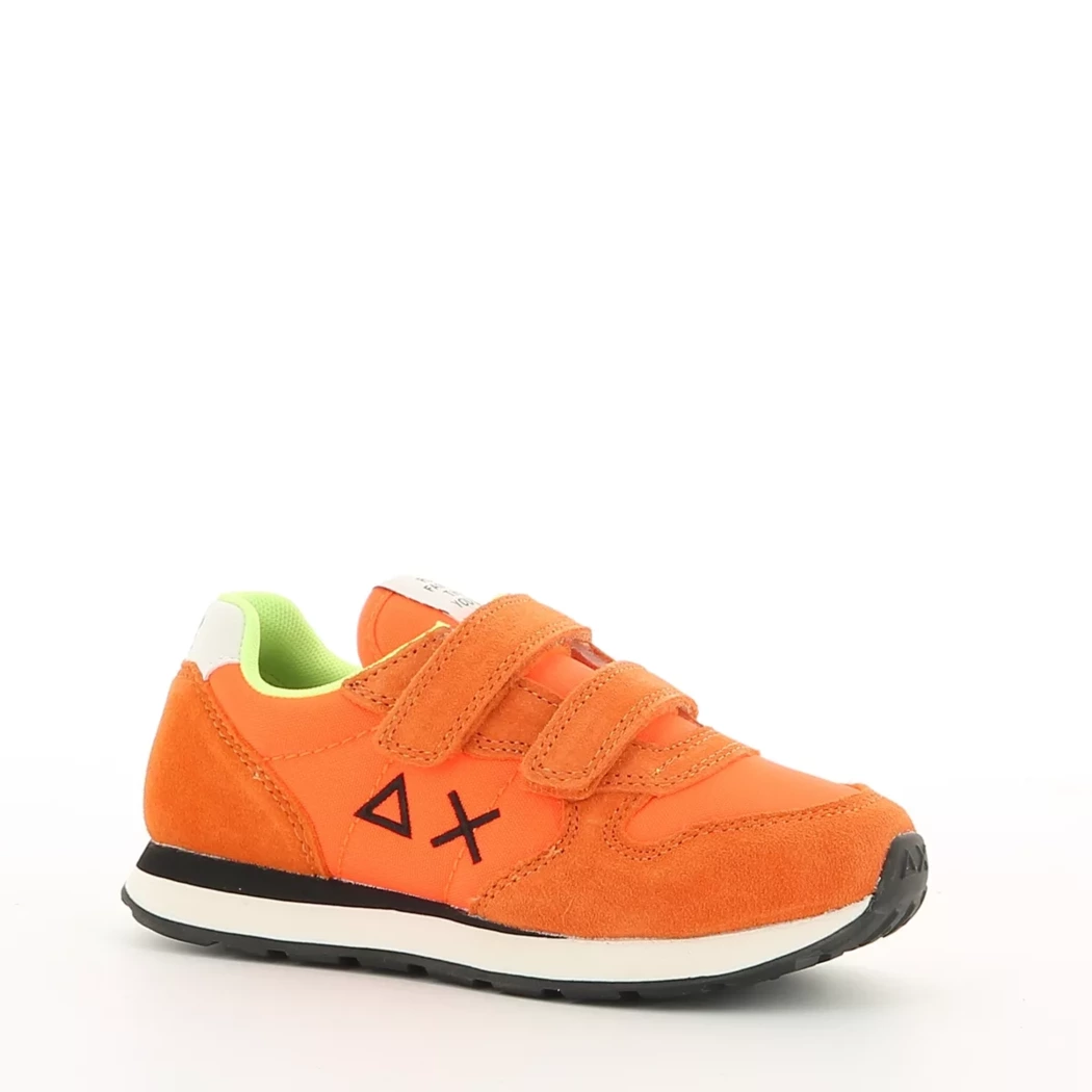 Image (1) de la chaussures Sun68 - Baskets Orange en Cuir nubuck