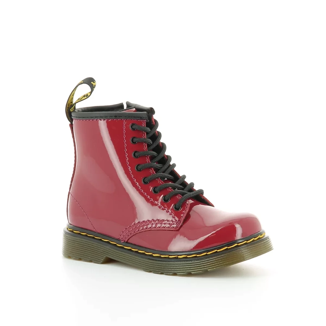 Image (1) de la chaussures Dr. Martens - Bottines Rose en Cuir vernis