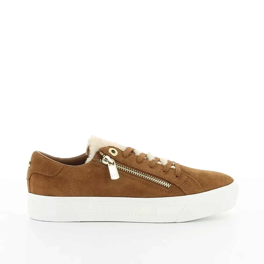 Image (2) de la chaussures Tommy Hilfiger - Baskets Cuir naturel / Cognac en Cuir nubuck