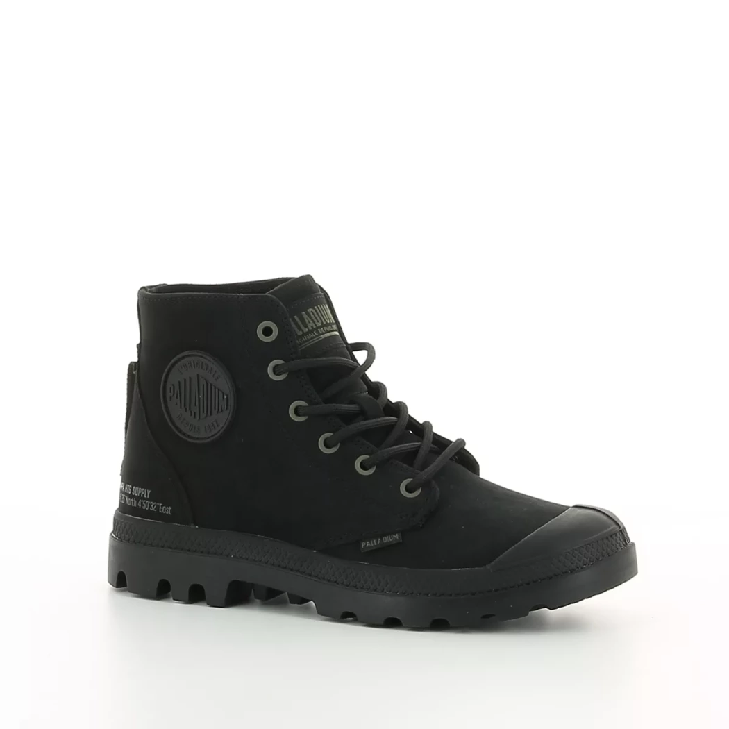 Image (1) de la chaussures Palladium - Bottines Noir en Cuir nubuck