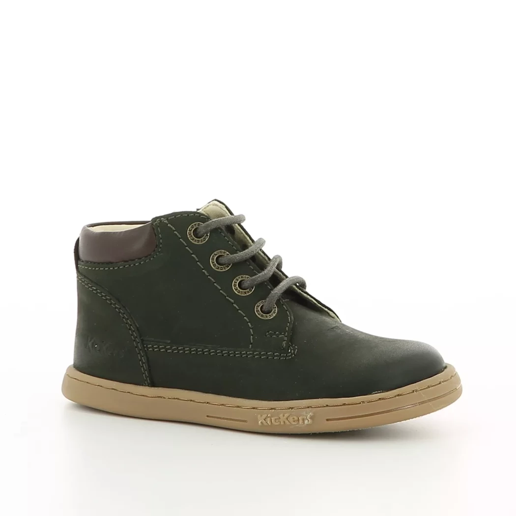 Image (1) de la chaussures Kickers - Bottines Vert en Cuir nubuck