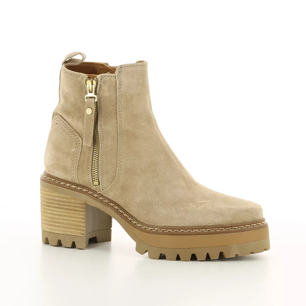 Image (1) de la chaussures Alpe - Boots Beige en Cuir nubuck