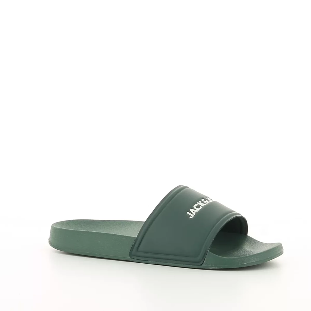 Image (1) de la chaussures Jack & Jones - Tongs et Plage Vert en Caoutchouc