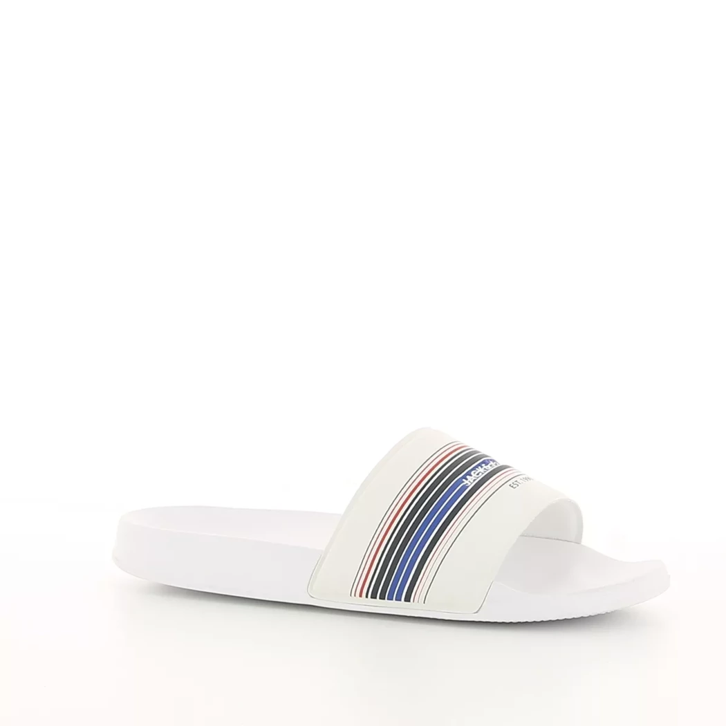 Image (1) de la chaussures Jack & Jones - Tongs et Plage Blanc en Caoutchouc