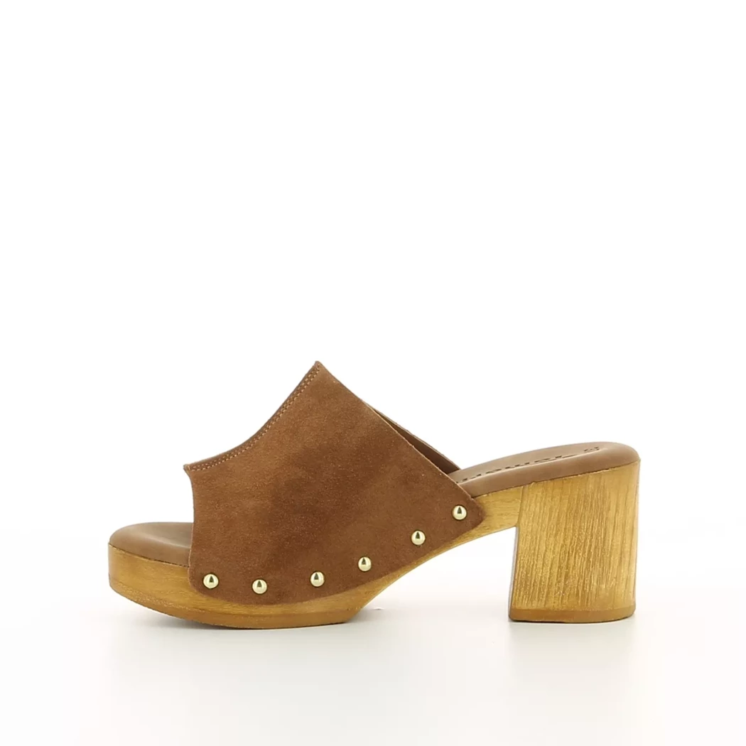 Image (4) de la chaussures Tamaris - Mules et Sabots Cuir naturel / Cognac en Cuir nubuck