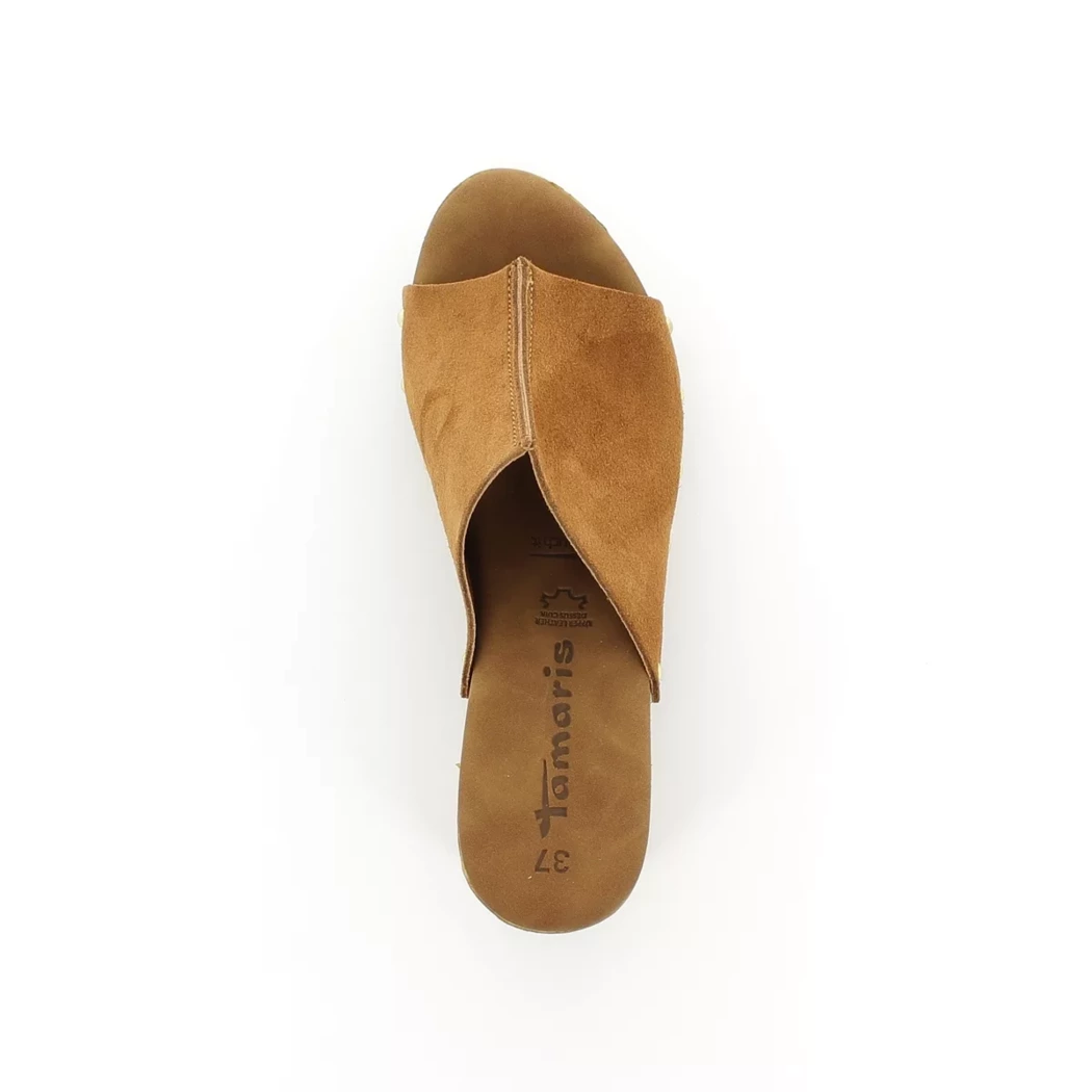 Image (6) de la chaussures Tamaris - Mules et Sabots Cuir naturel / Cognac en Cuir nubuck