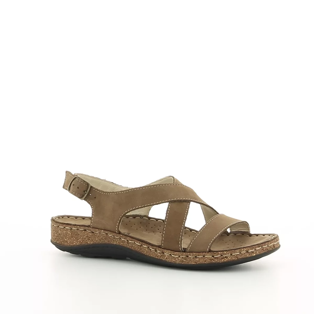 Image (1) de la chaussures Calba - Sandales et Nu-Pieds Taupe en Cuir nubuck