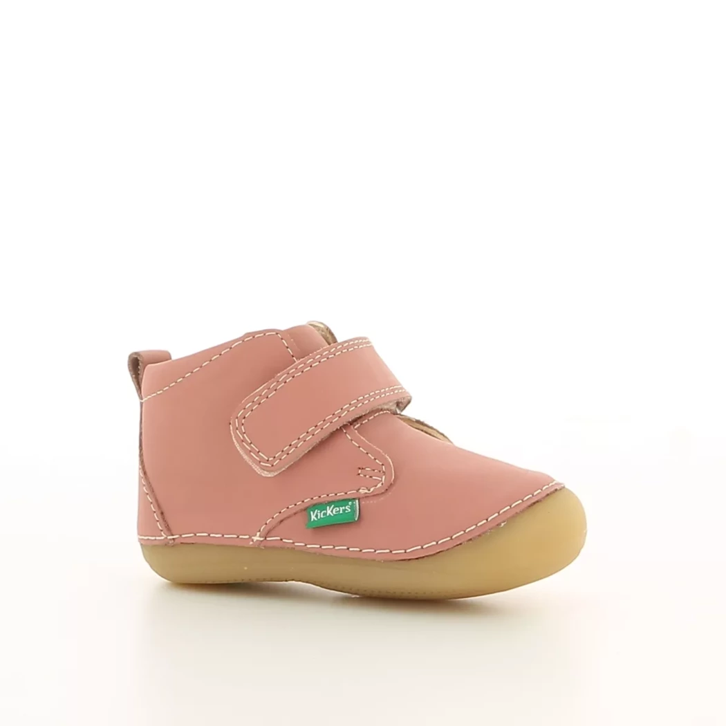 Image (1) de la chaussures Kickers - Bottines Rose en Cuir