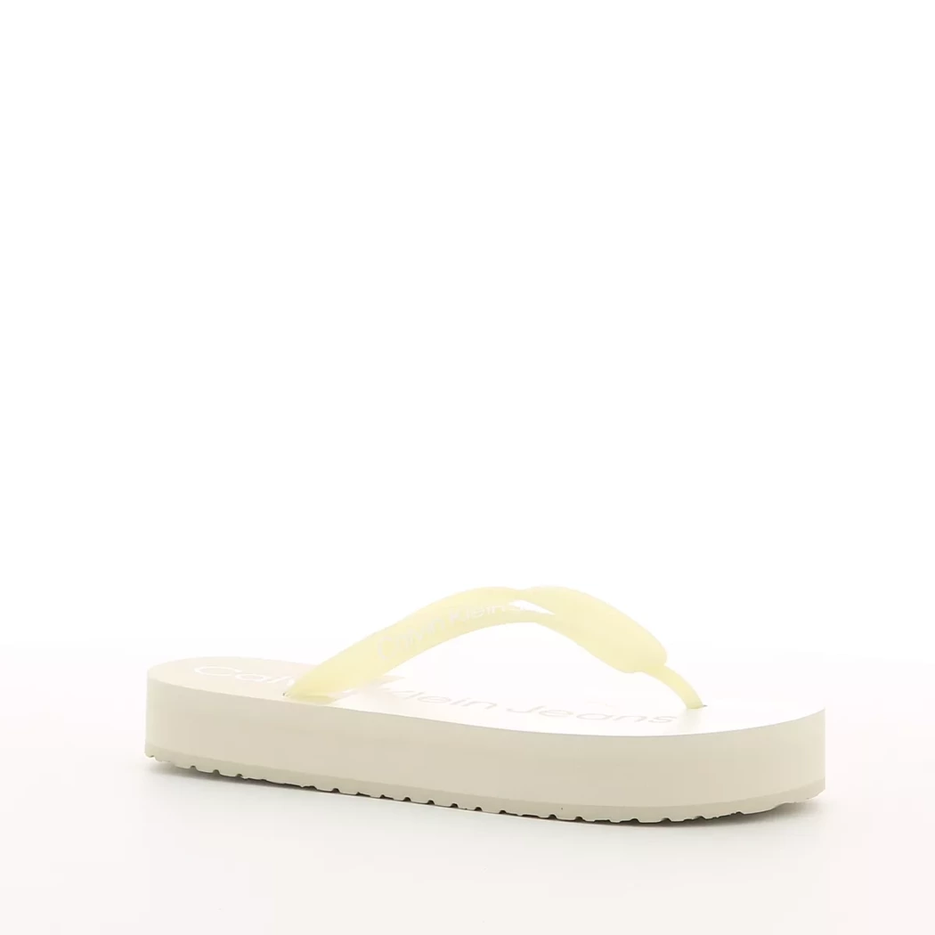 Image (1) de la chaussures Calvin Klein - Mules et Sabots Beige en Caoutchouc