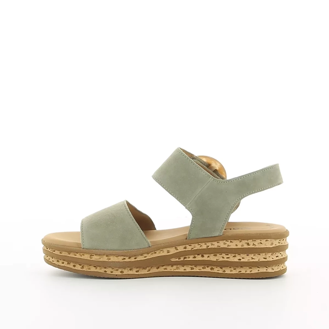 Image (4) de la chaussures Gabor - Sandales et Nu-Pieds Vert en Cuir nubuck