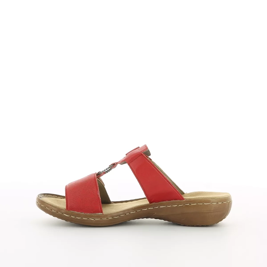 Image (4) de la chaussures Rieker - Mules et Sabots Rouge en Cuir