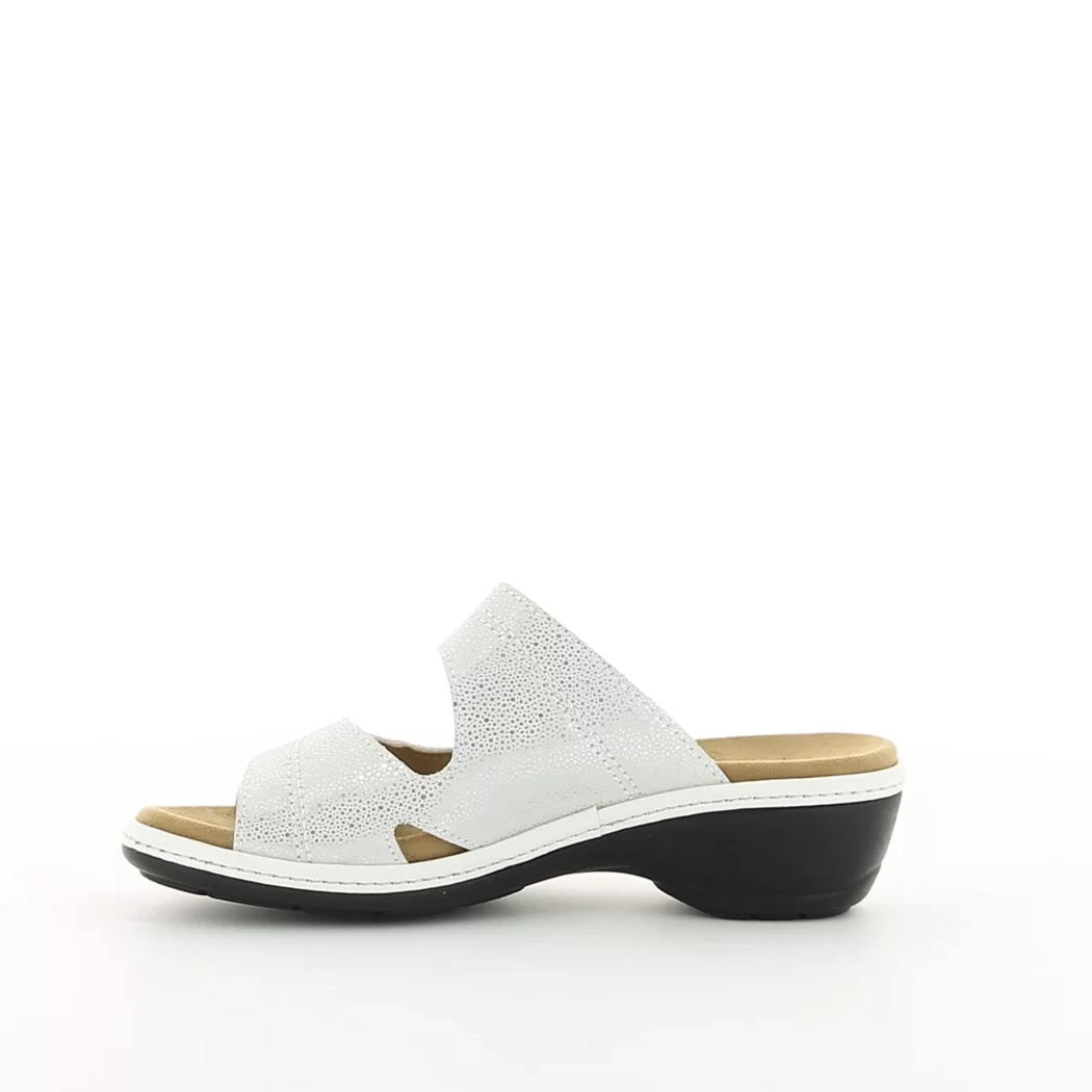 Image (4) de la chaussures Aco Shoes - Mules et Sabots Argent en Cuir nubuck