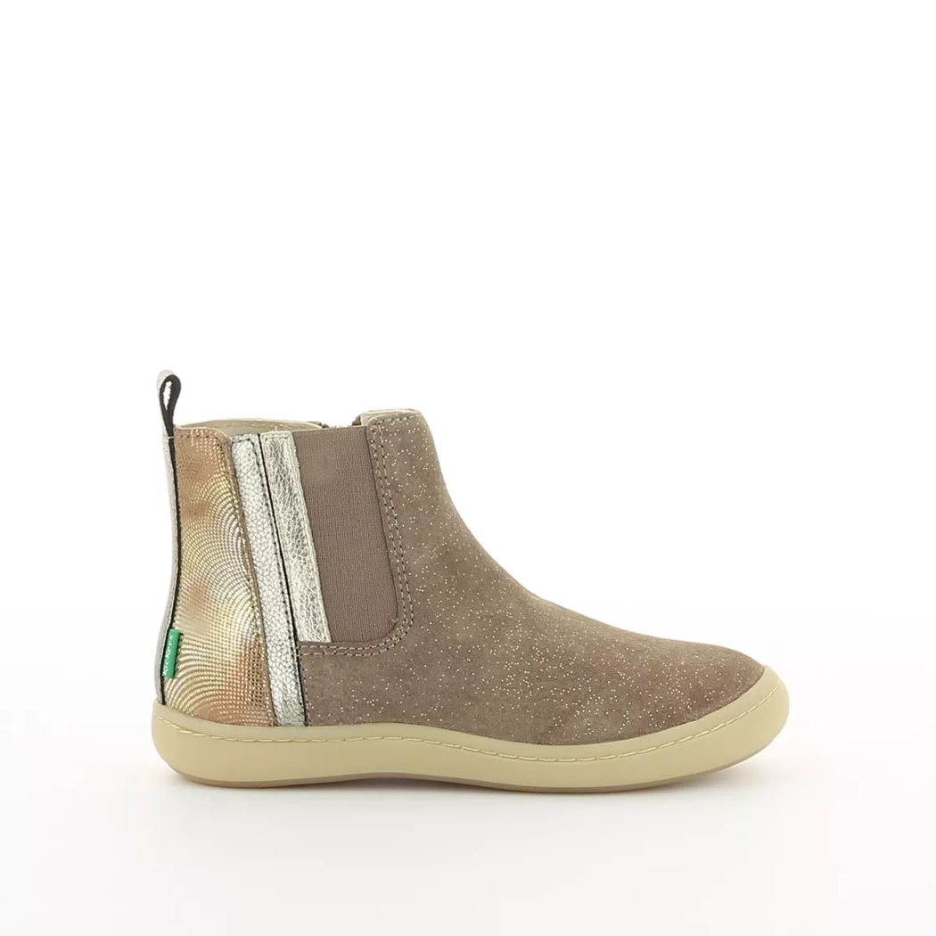 Image (2) de la chaussures Kickers - Boots Taupe en Cuir nubuck