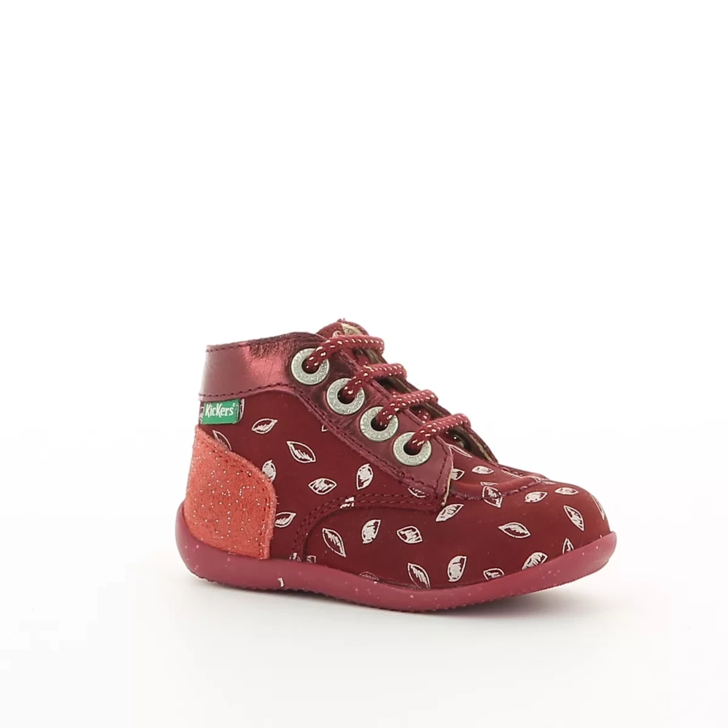 Image (1) de la chaussures Kickers - Bottines Bordeaux en Cuir nubuck