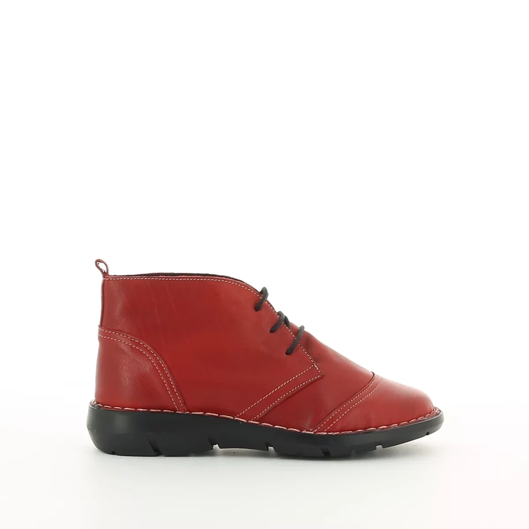 Image (2) de la chaussures Diabolo Studio - Bottines Rouge en Cuir